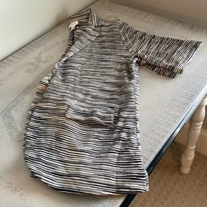 Chicos vintage off-white/grey/black modern tweed knit jacket. Sz 3  (US16)